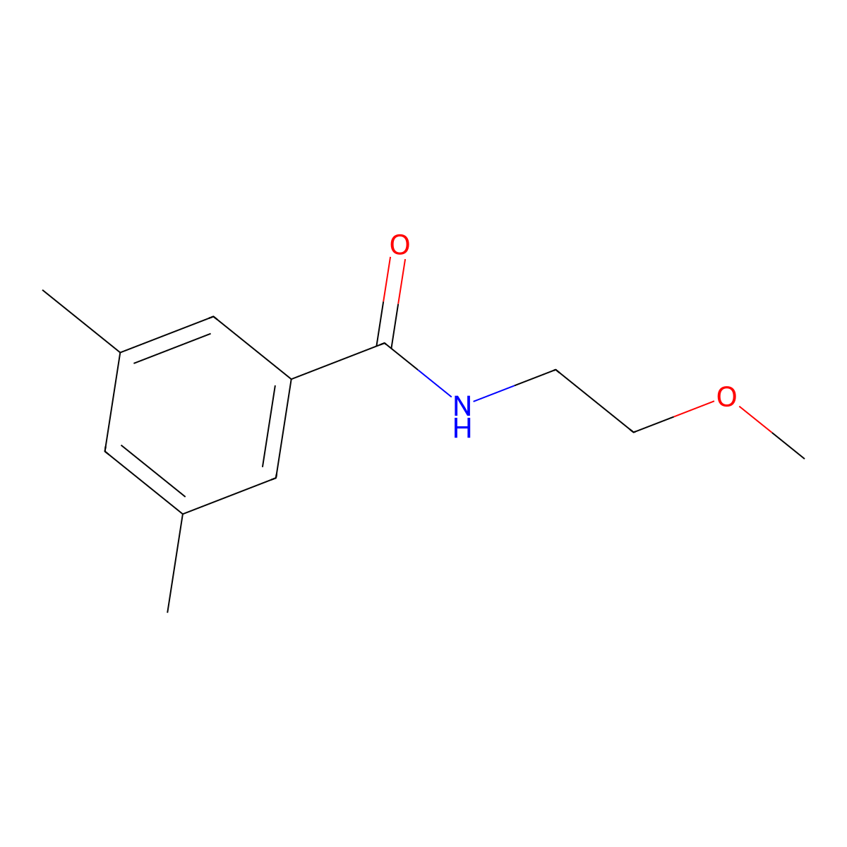 N-(2-methoxyethyl)-3,5-dimethylbenzamide molecular structure, CAS 59480-91-0