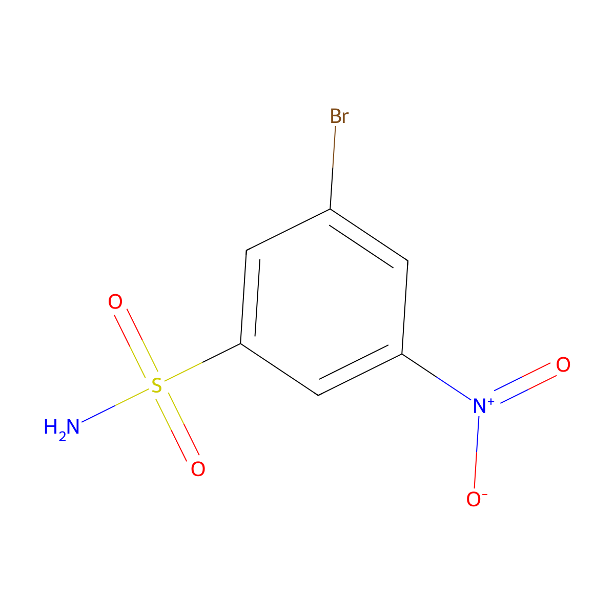 3-Bromo-5-nitrobenzenesulfonamide molecular structure, CAS 59481-21-9