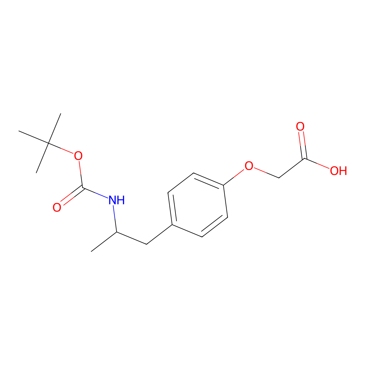 2-[4-(2-{[(Tert-butoxy)carbonyl]amino}propyl)phenoxy]acetic acid molecular structure, CAS 59481-73-1