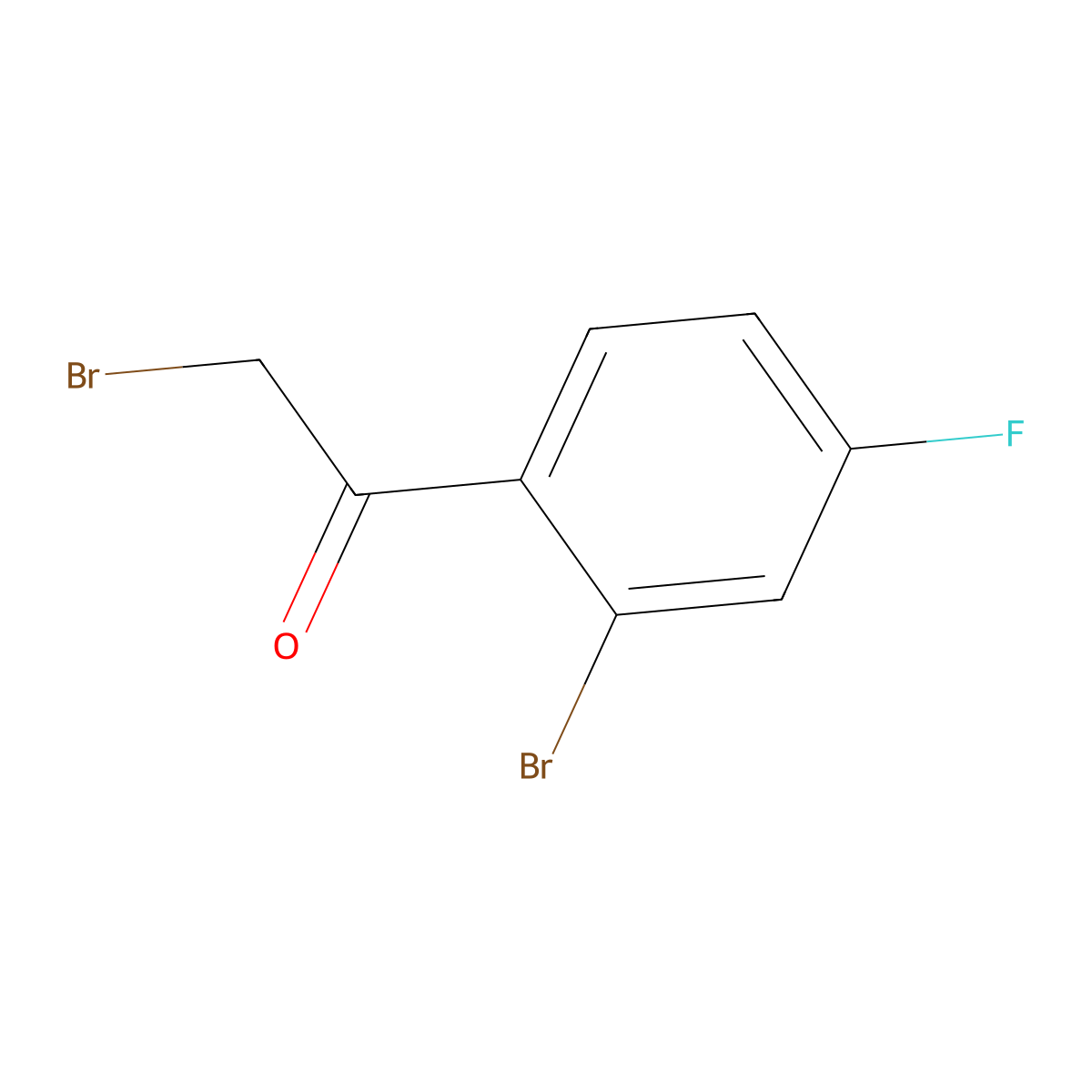 2-Bromo-1-(2-bromo-4-fluorophenyl)ethanone molecular structure, CAS 594810-90-9