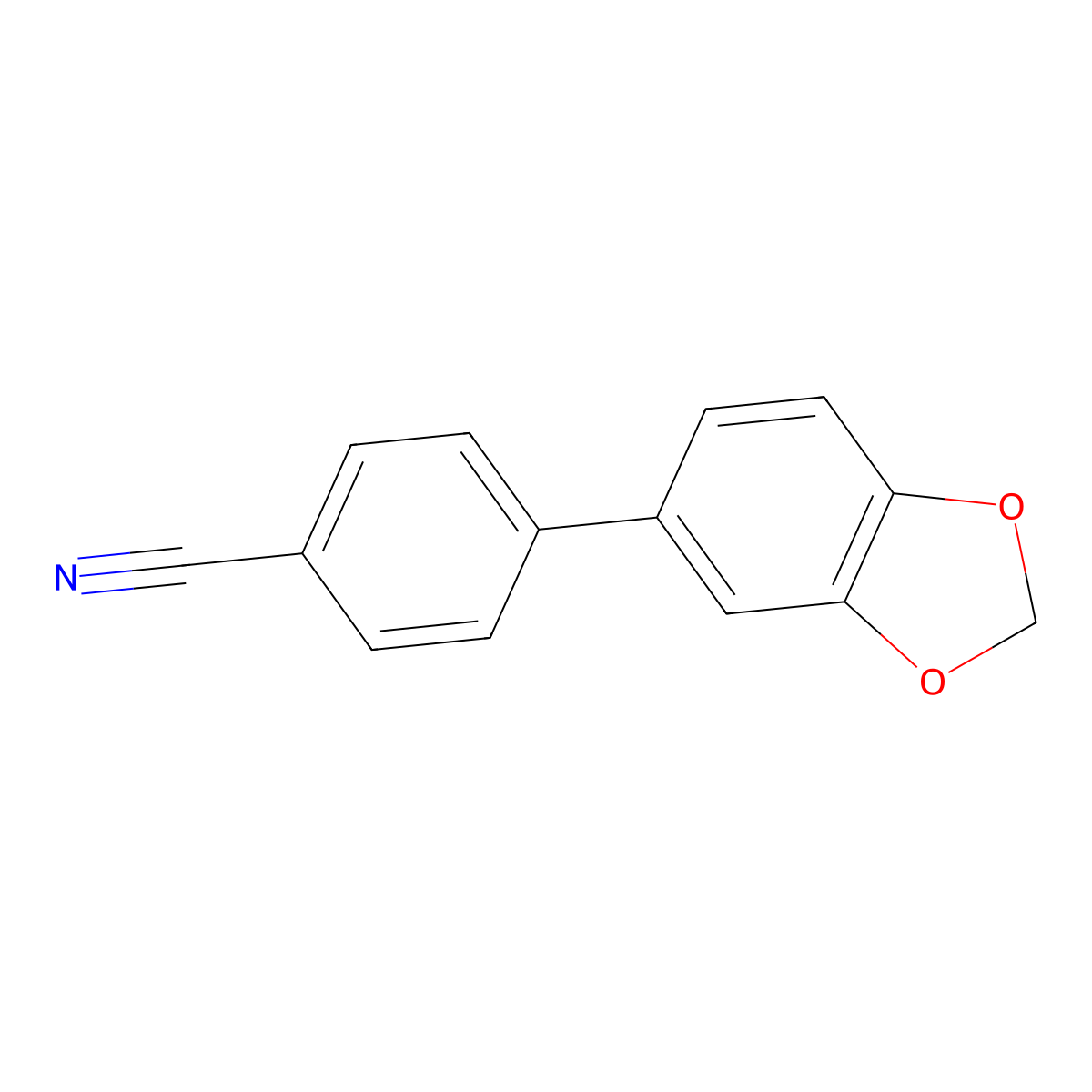 4-(1,3-Benzodioxol-5-yl)benzonitrile molecular structure, CAS 594823-68-4
