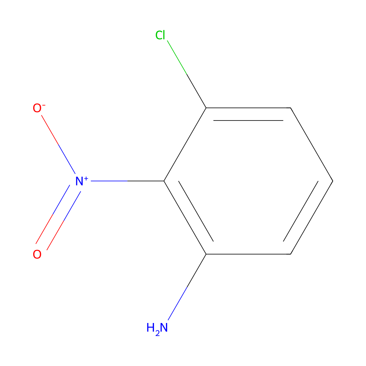 3-Chloro-2-nitroaniline molecular structure, CAS 59483-54-4