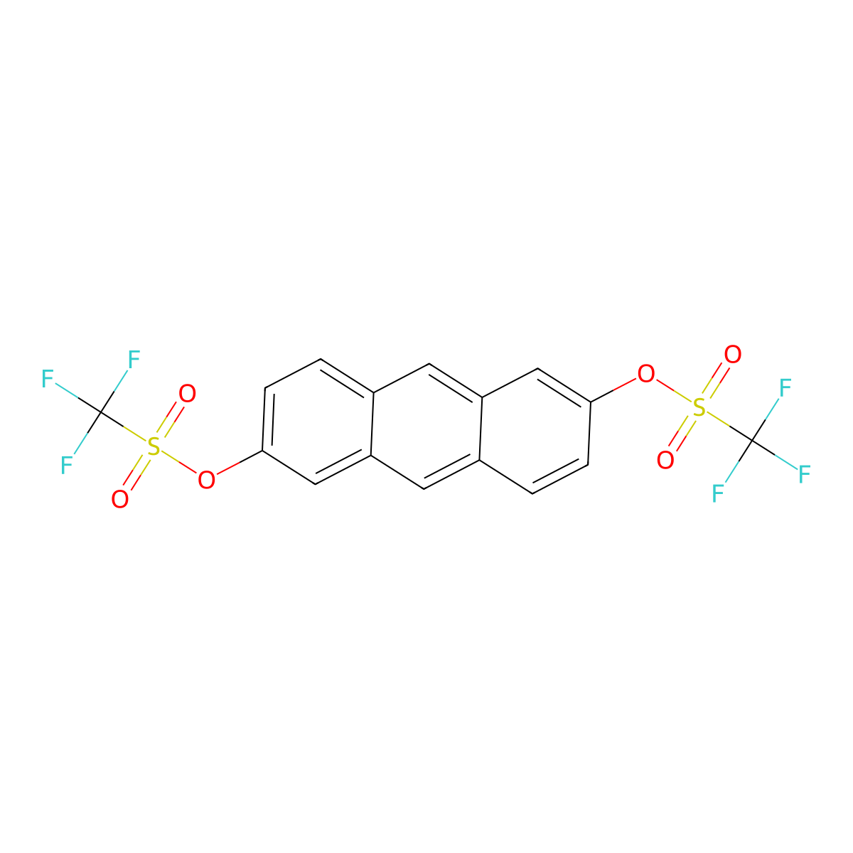 Anthracene-2,6-diyl Bis(trifluoromethanesulfonate) molecular structure, CAS 594838-61-6