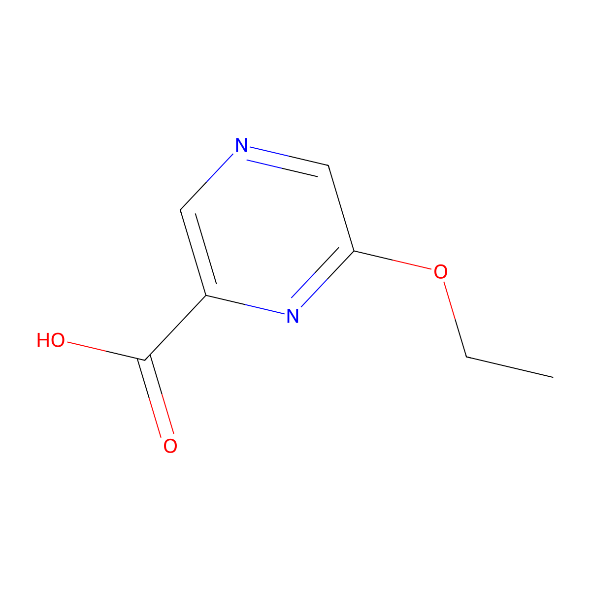 6-Ethoxypyrazine-2-carboxylic acid molecular structure, CAS 59484-64-9