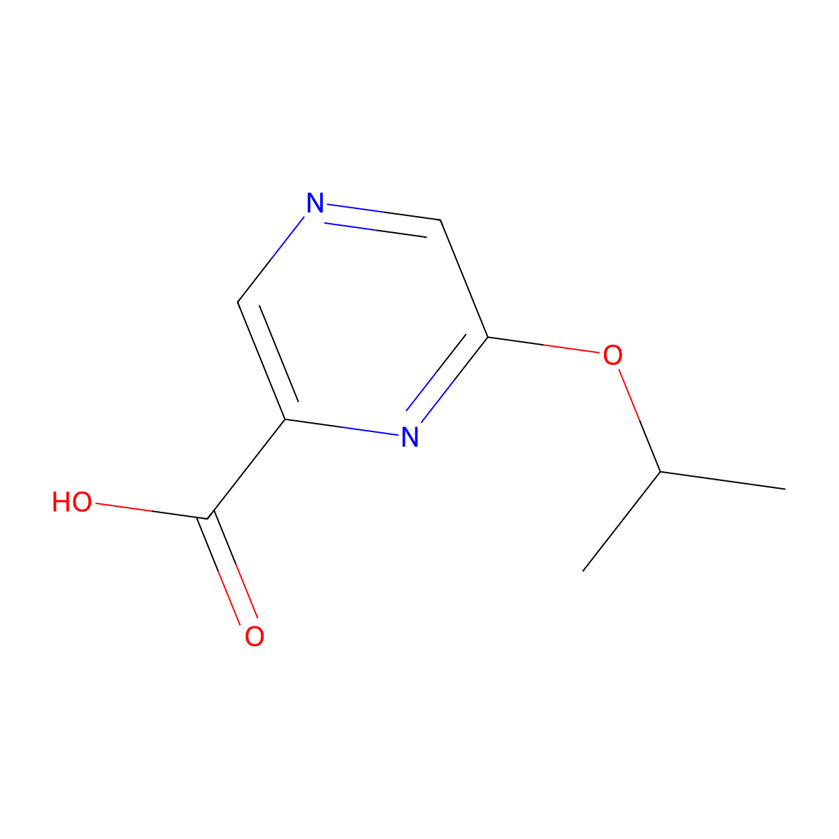 6-Isopropoxypyrazine-2-carboxylic acid molecular structure, CAS 59484-74-1