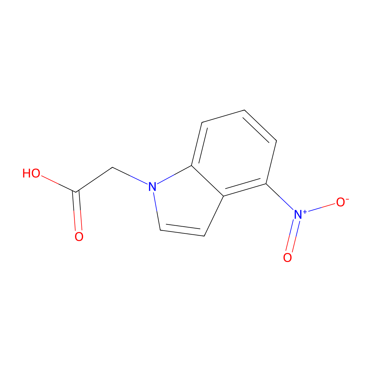 2-(4-nitro-1H-indol-1-yl)acetic acid molecular structure, CAS 594844-56-1