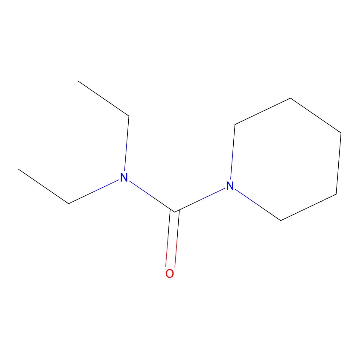 N,N-diethylpiperidine-1-carboxamide molecular structure, CAS 59486-99-6