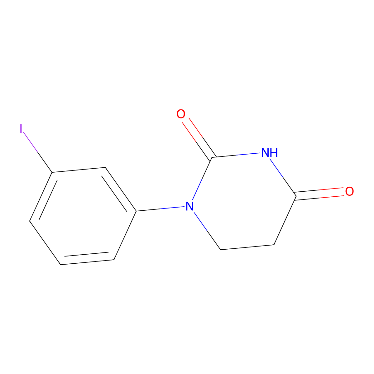 1-(3-Iodophenyl)dihydropyrimidine-2,4(1H,3H)-dione molecular structure, CAS 594862-53-0