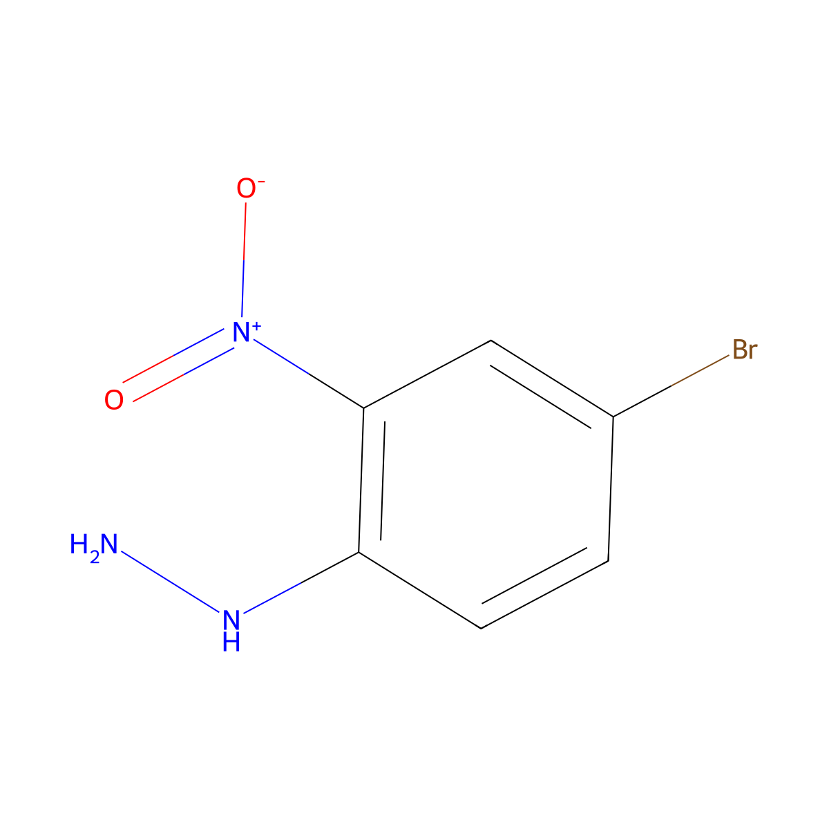 4-Bromo-2-nitrophenylhydrazine molecular structure, CAS 59488-34-5