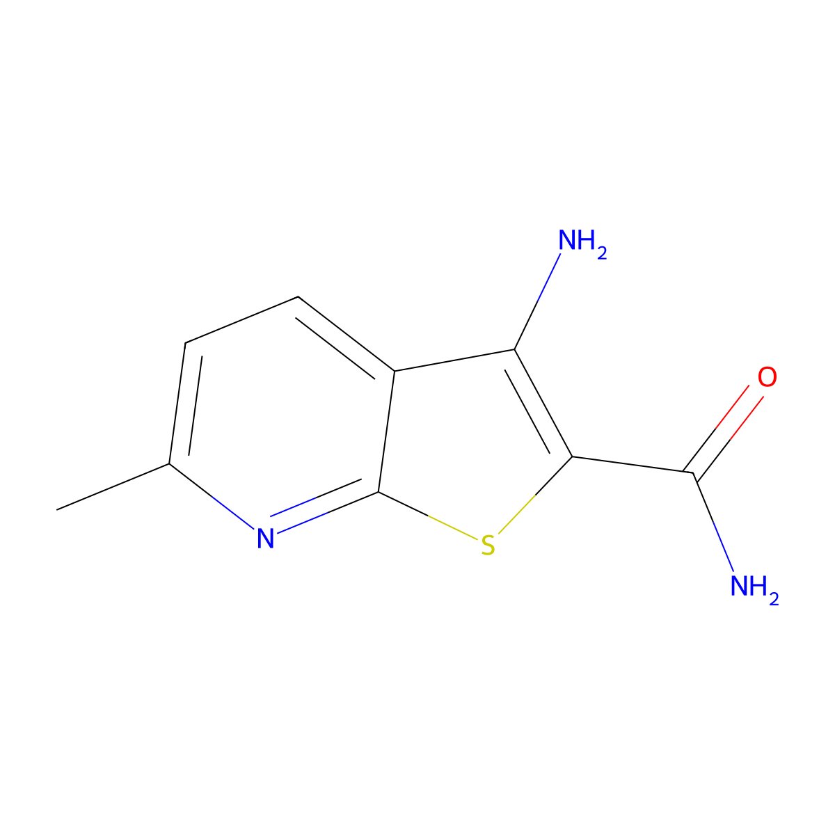 3-Amino-6-methylthieno[2,3-b]pyridine-2-carboxamide molecular structure, CAS 59488-61-8