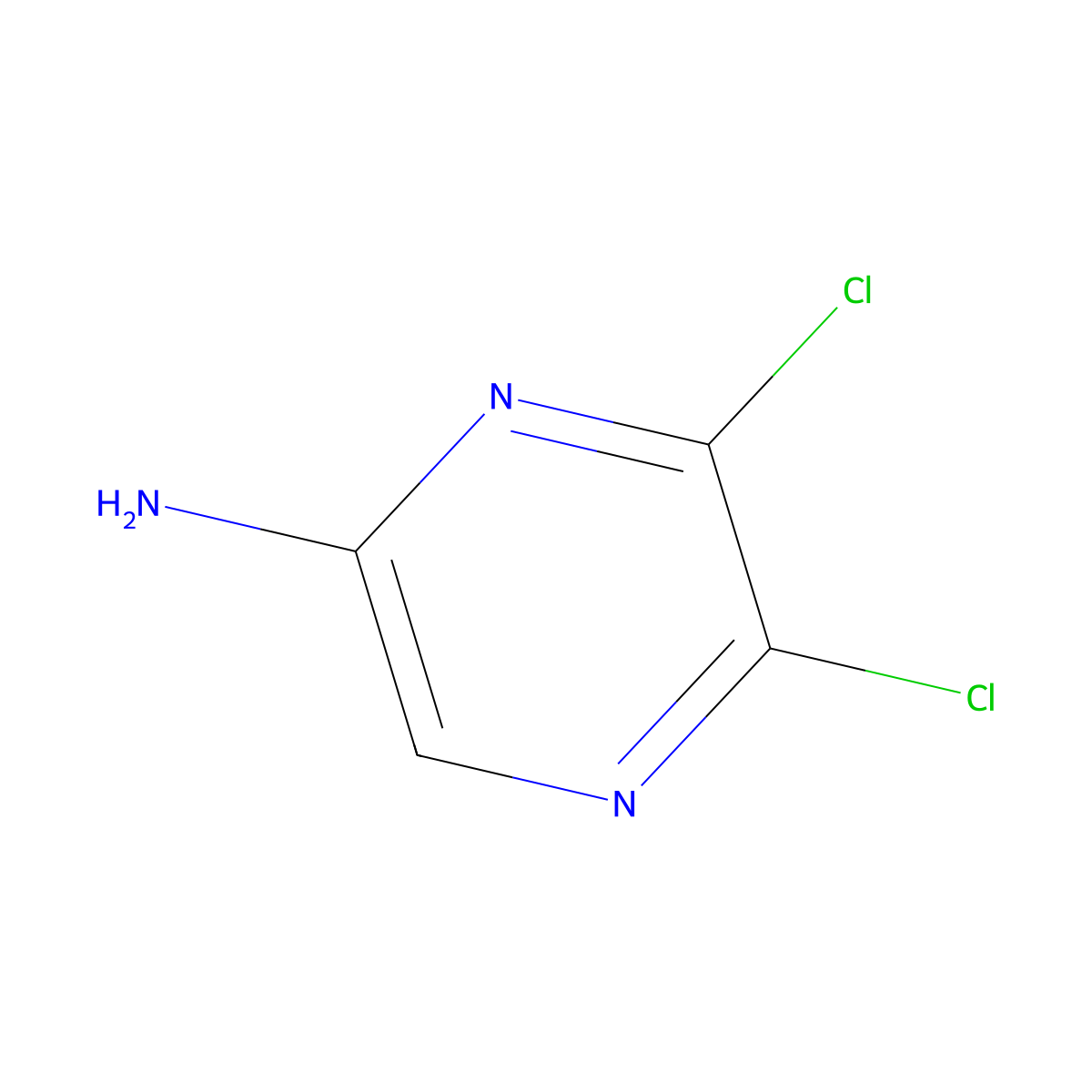 5,6-Dichloropyrazin-2-amine molecular structure, CAS 59489-29-1
