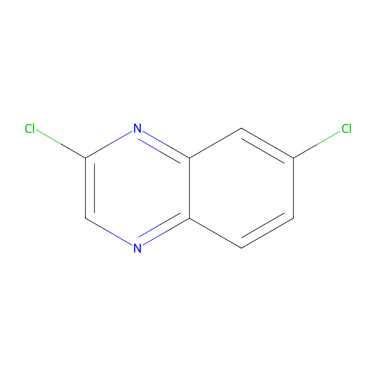 2,7-Dichloroquinoxaline molecular structure, CAS 59489-31-5