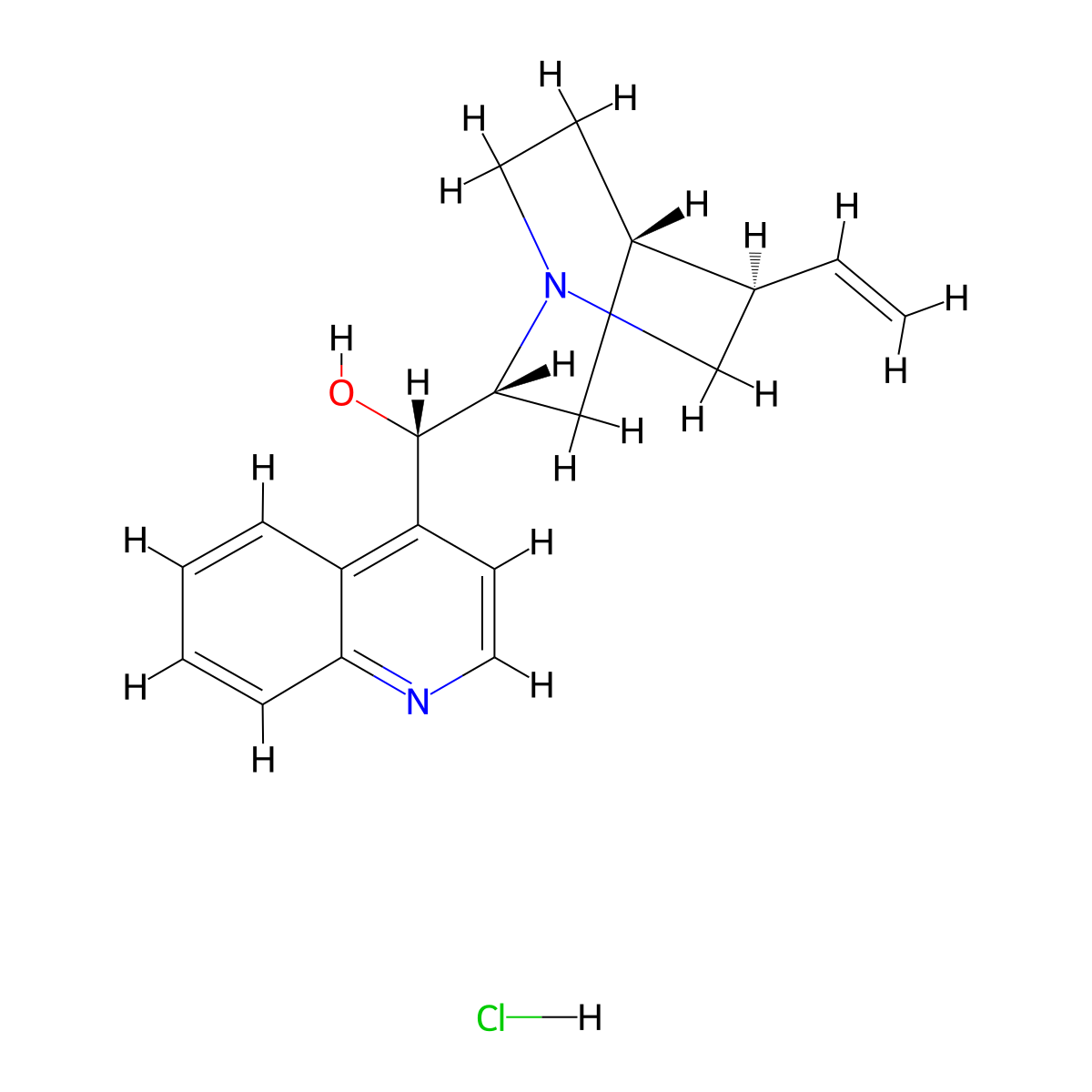 Cinchonine Hydrochloride molecular structure, CAS 5949-11-1