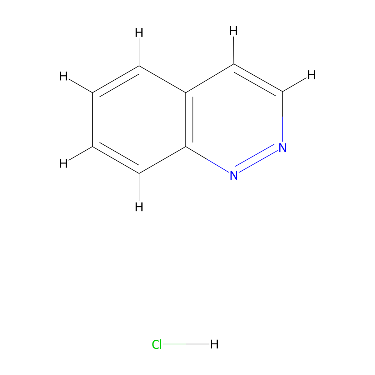 Cinnoline--hydrogen chloride (1/1) molecular structure, CAS 5949-24-6