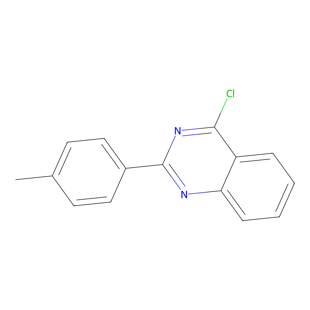 4-Chloro-2-(4-methylphenyl)quinazoline molecular structure, CAS 59490-96-9