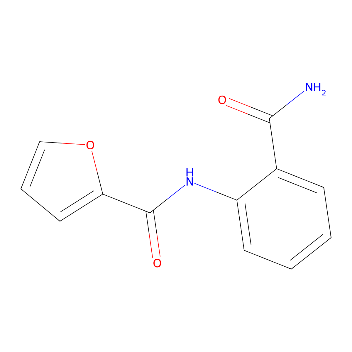 N-(2-carbamoylphenyl)furan-2-carboxamide molecular structure, CAS 59490-97-0
