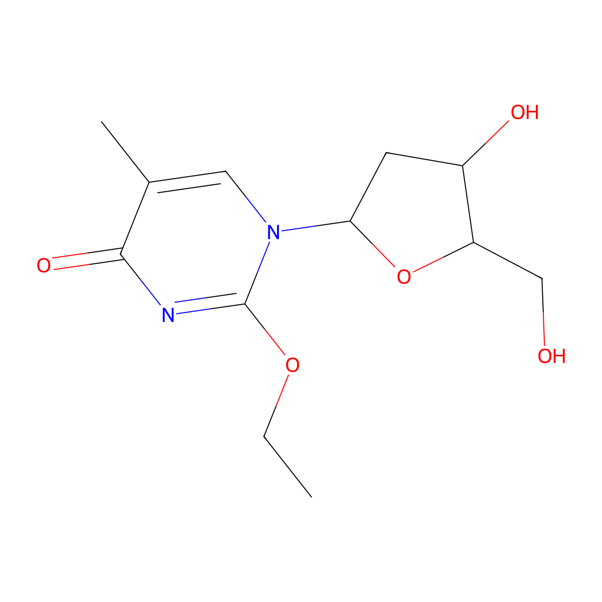 O(2)-Ethylthymidine molecular structure, CAS 59495-21-5