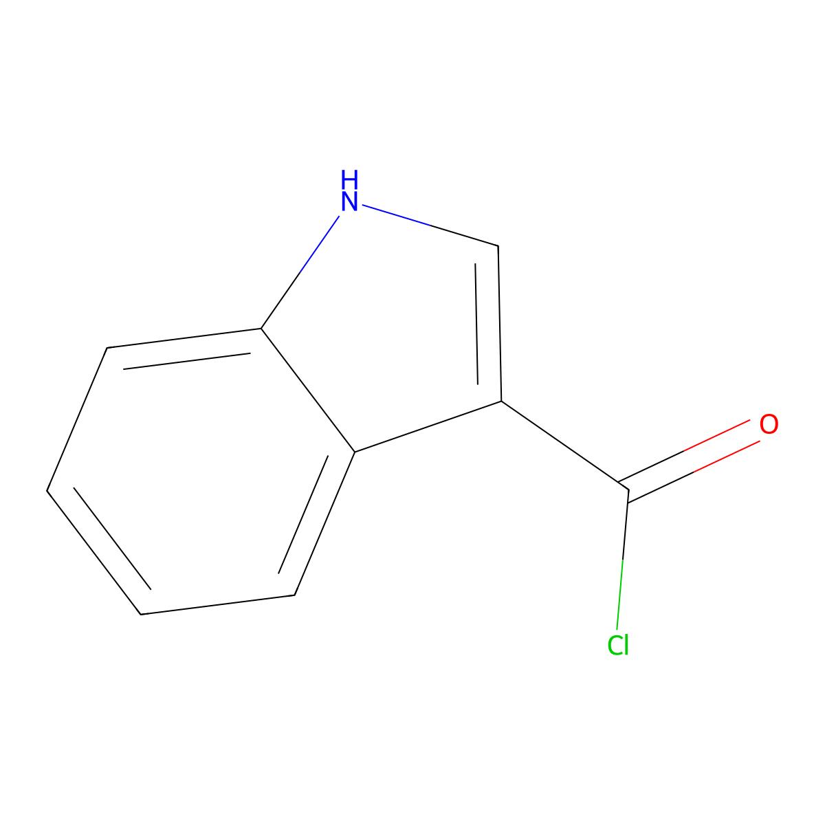 1H-Indole-3-carbonyl chloride molecular structure, CAS 59496-25-2
