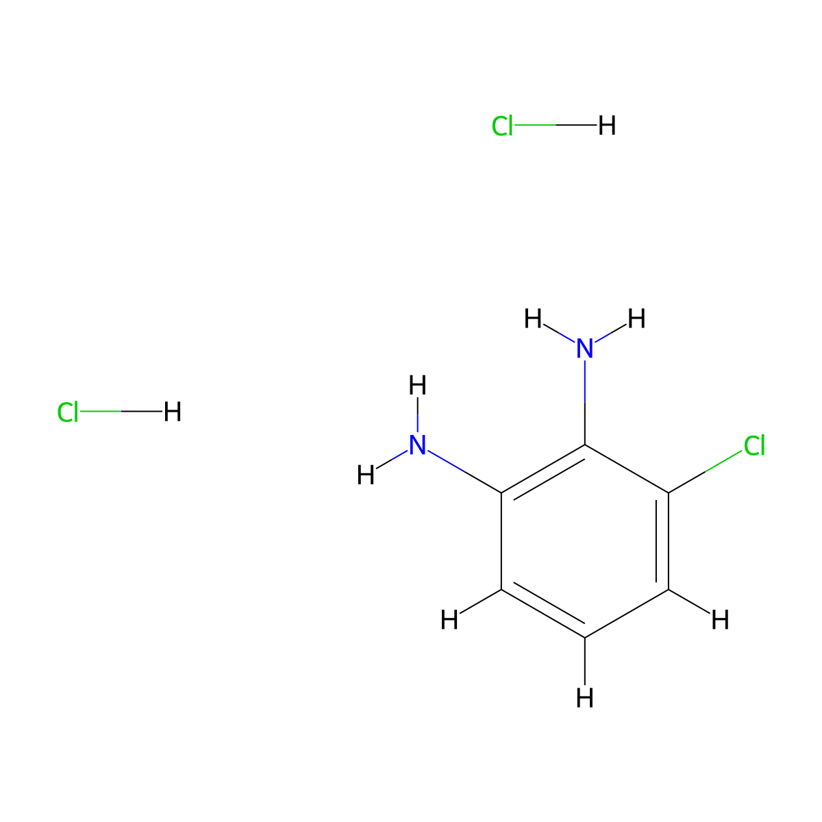 3-Chloro-benzene-1,2-diamine dihydrochloride molecular structure, CAS 59497-19-7