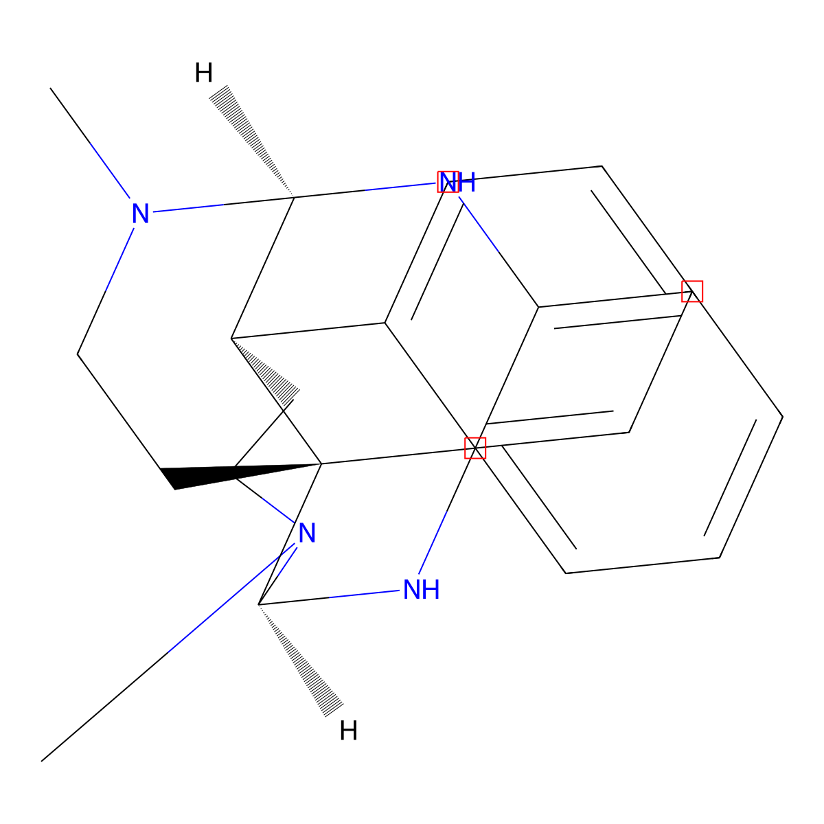 (4bS,5R,10bS,11R)-5,6,11,12-Tetrahydro-13,18-dimethyl-5,10b:11,4b-Bis(iminoethano)dibenzo(c,h)(2,6)naphthyridine molecular structure, CAS 595-05-1