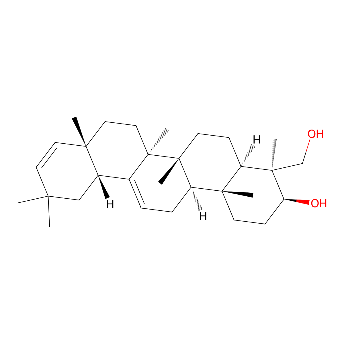 Soyasapogenol C molecular structure, CAS 595-14-2