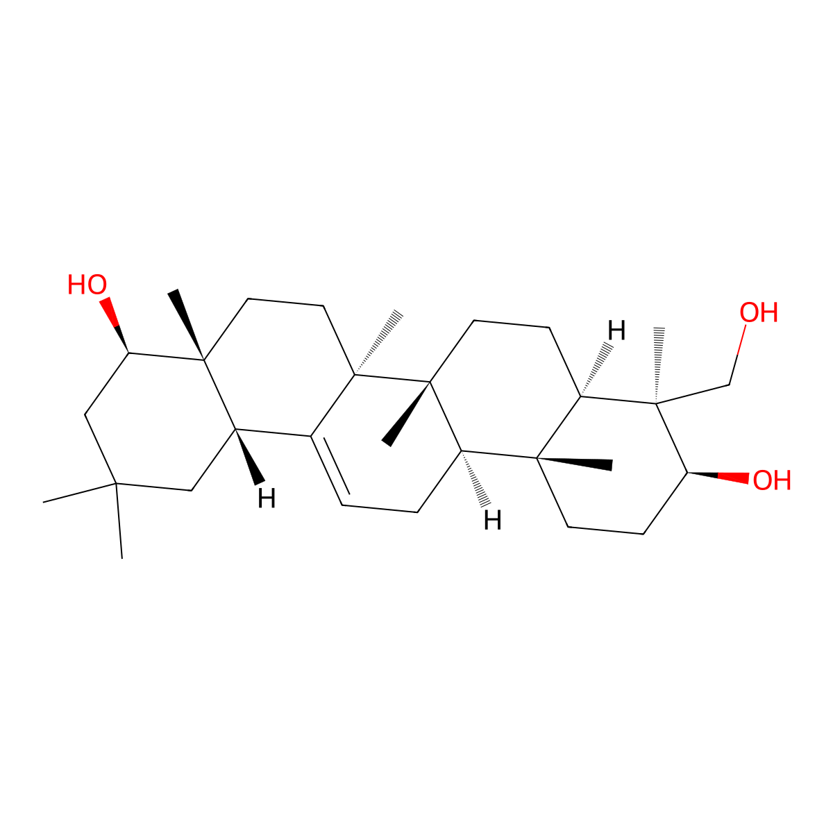 Soyasapogenol B molecular structure, CAS 595-15-3