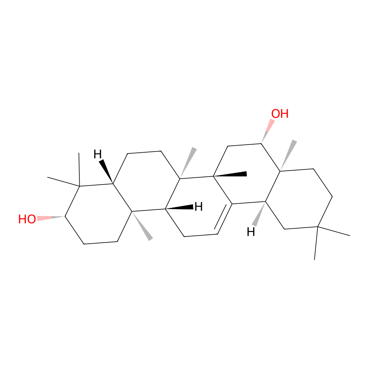 Maniladiol molecular structure, CAS 595-17-5