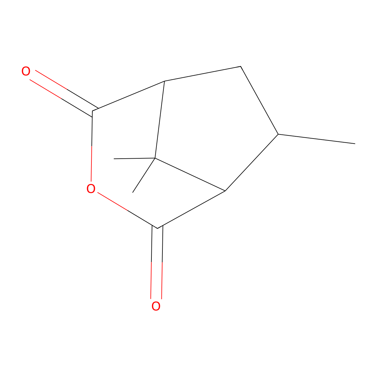 Dl-camphoric anhydride molecular structure, CAS 595-30-2