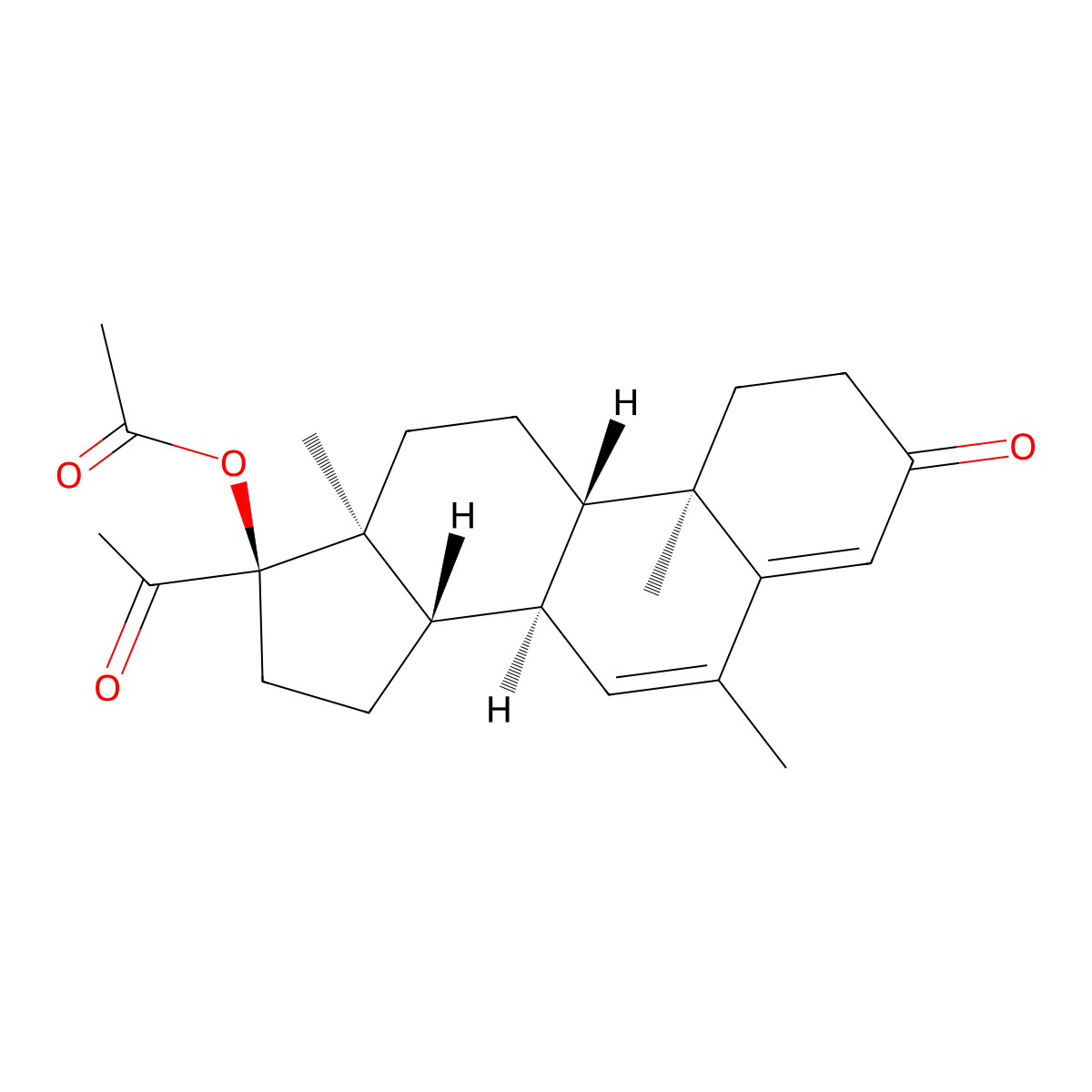 Megestrol Acetate molecular structure, CAS 595-33-5
