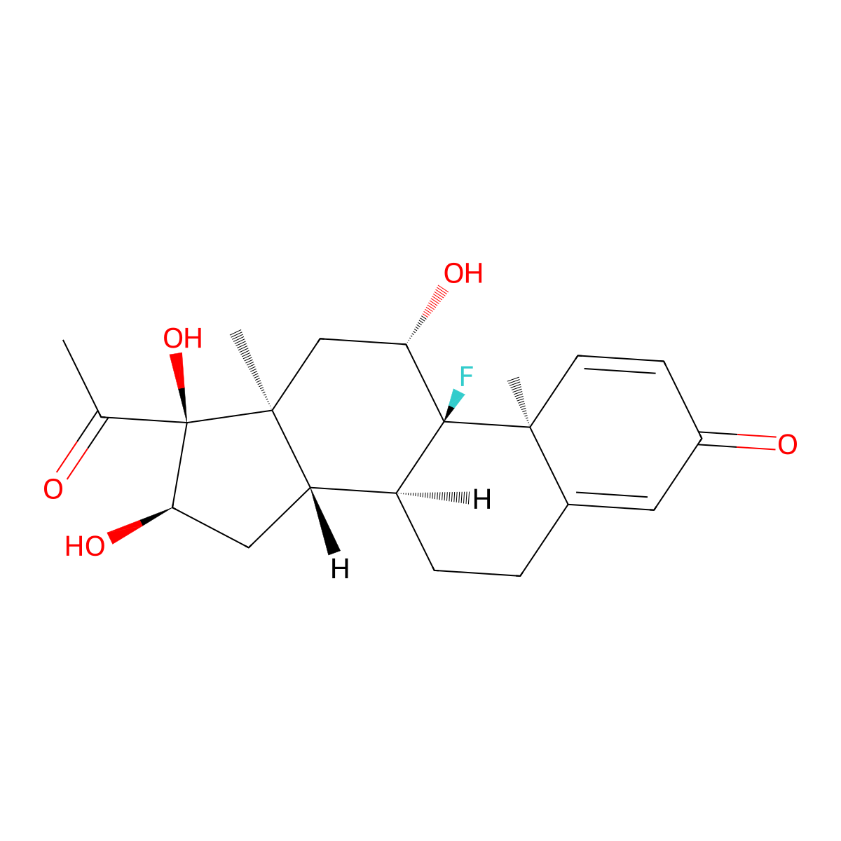 Descinolone molecular structure, CAS 595-52-8