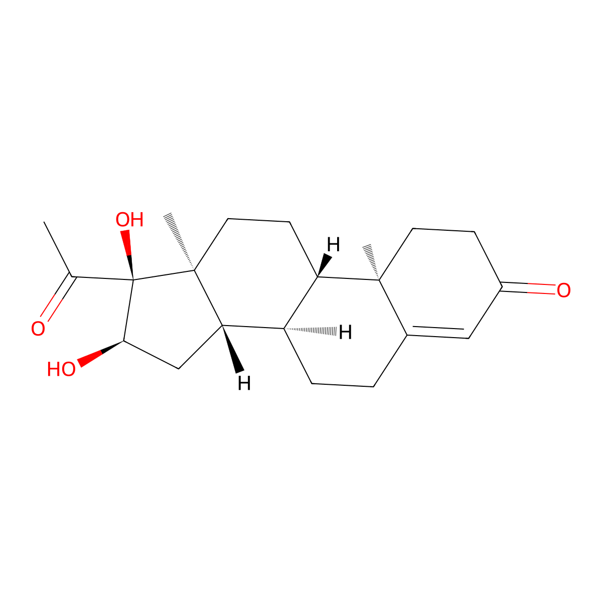 Algestone molecular structure, CAS 595-77-7