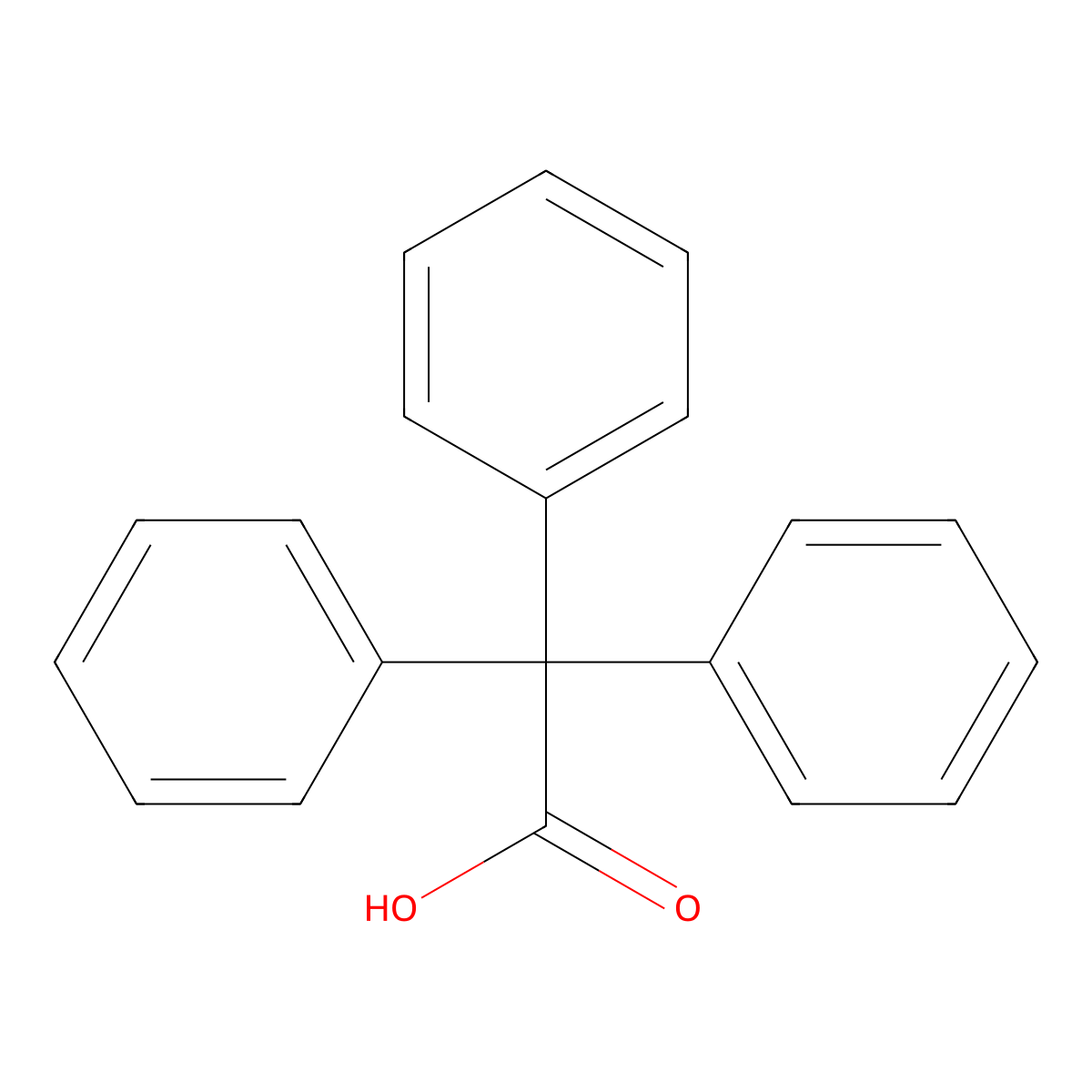 Triphenylacetic acid molecular structure, CAS 595-91-5
