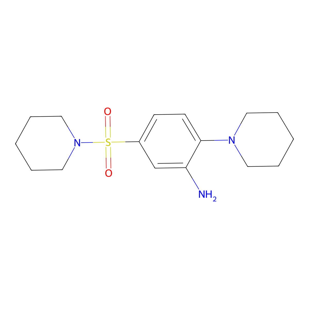 5-(Piperidine-1-sulfonyl)-2-piperidin-1-yl-phenylamine molecular structure, CAS 59504-48-2