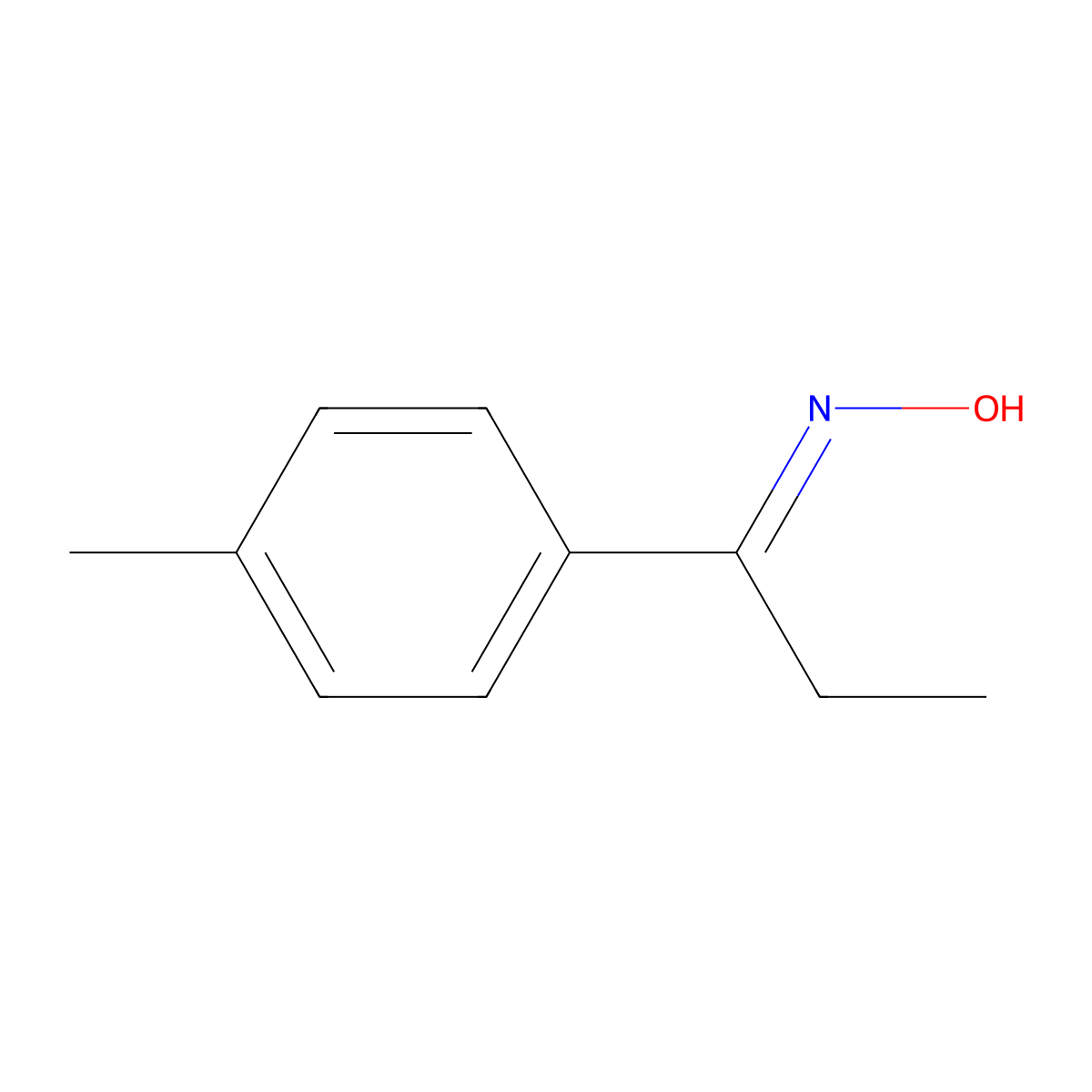 1-Propanone, 1-(4-methylphenyl)-, oxime molecular structure, CAS 59507-21-0