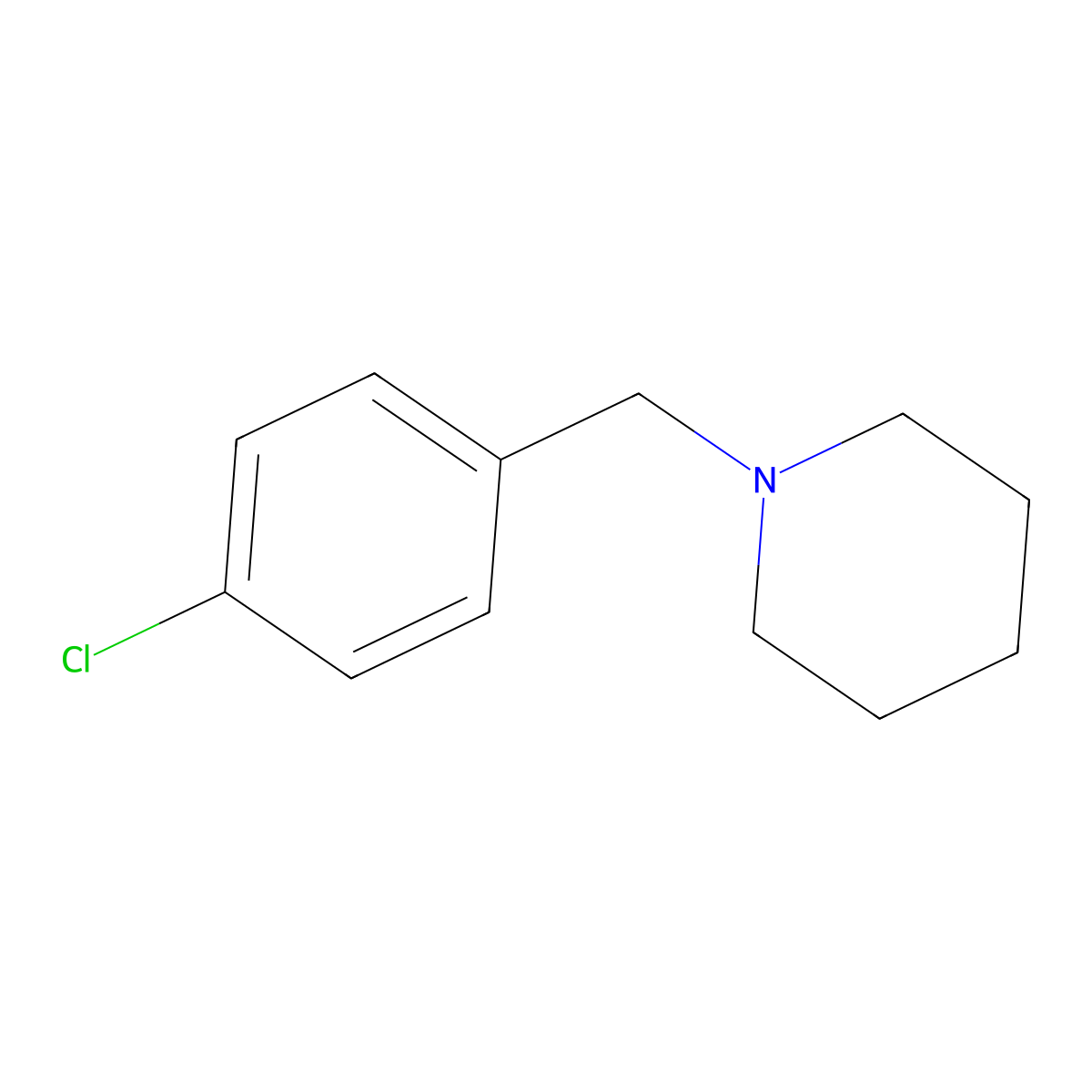 1-(4-Chlorobenzyl)piperidine molecular structure, CAS 59507-42-5