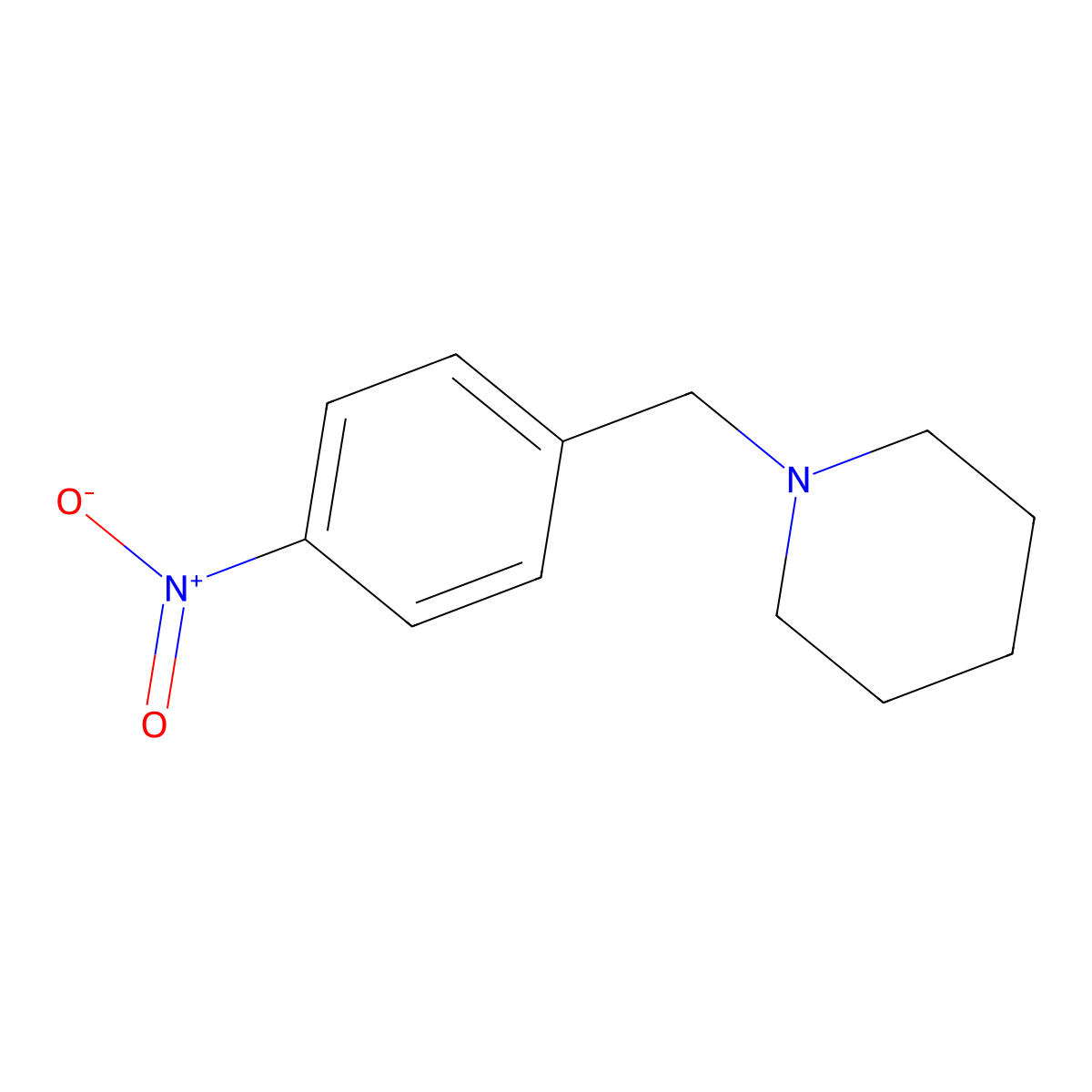 1-(4-Nitrobenzyl)piperidine molecular structure, CAS 59507-44-7