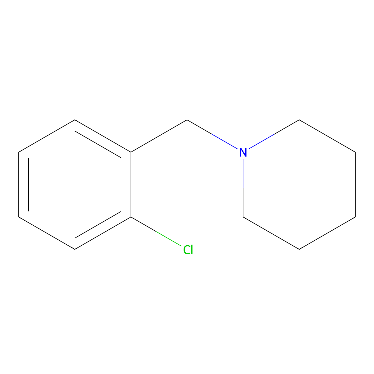 1-(2-Chlorobenzyl)piperidine molecular structure, CAS 59507-48-1