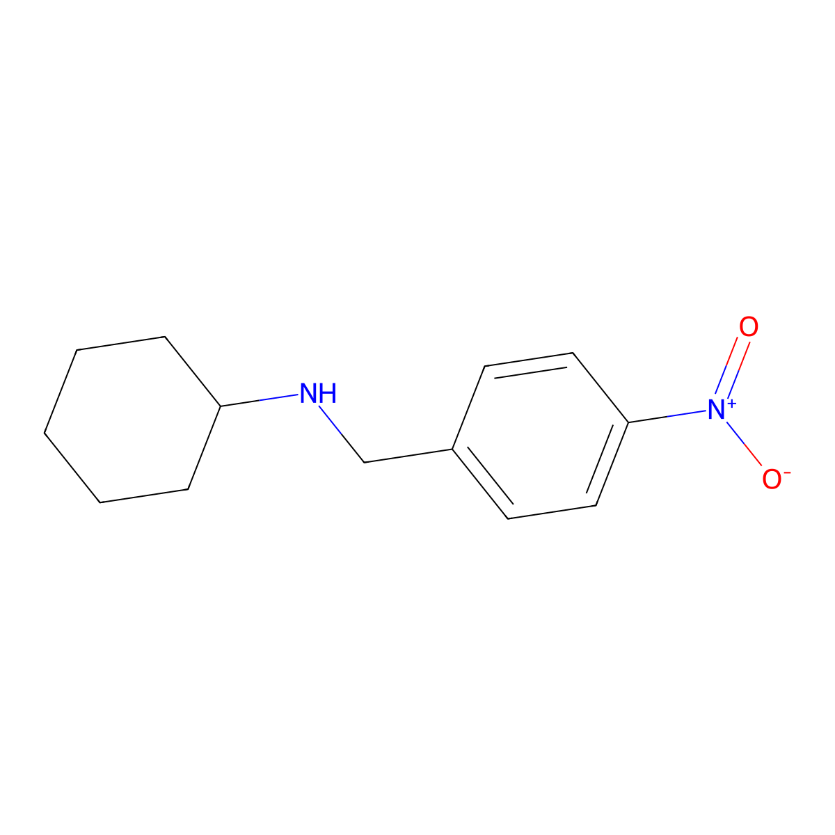 N-(4-nitrobenzyl)cyclohexanamine molecular structure, CAS 59507-51-6