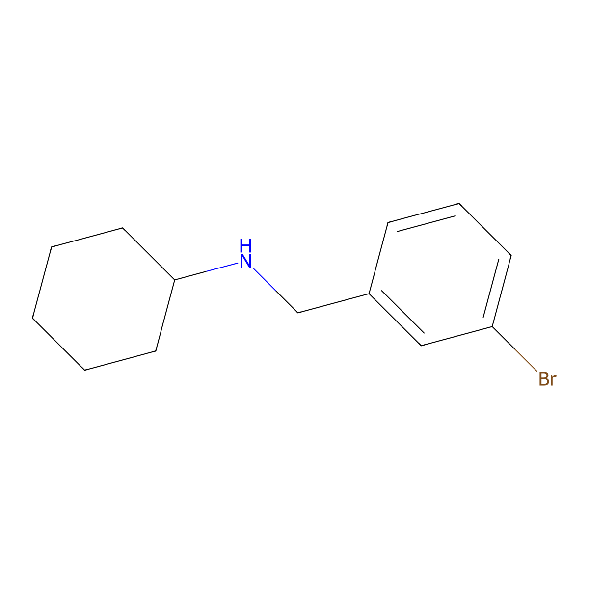 N-[(3-bromophenyl)methyl]cyclohexanamine molecular structure, CAS 59507-52-7