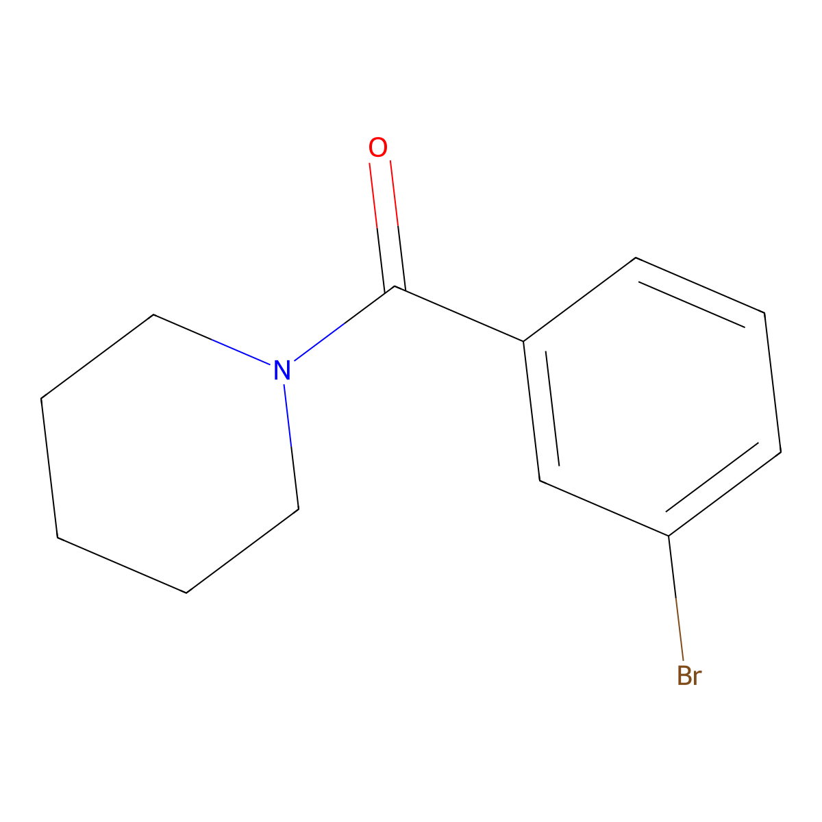 1-(3-Bromobenzoyl)piperidine molecular structure, CAS 59507-53-8