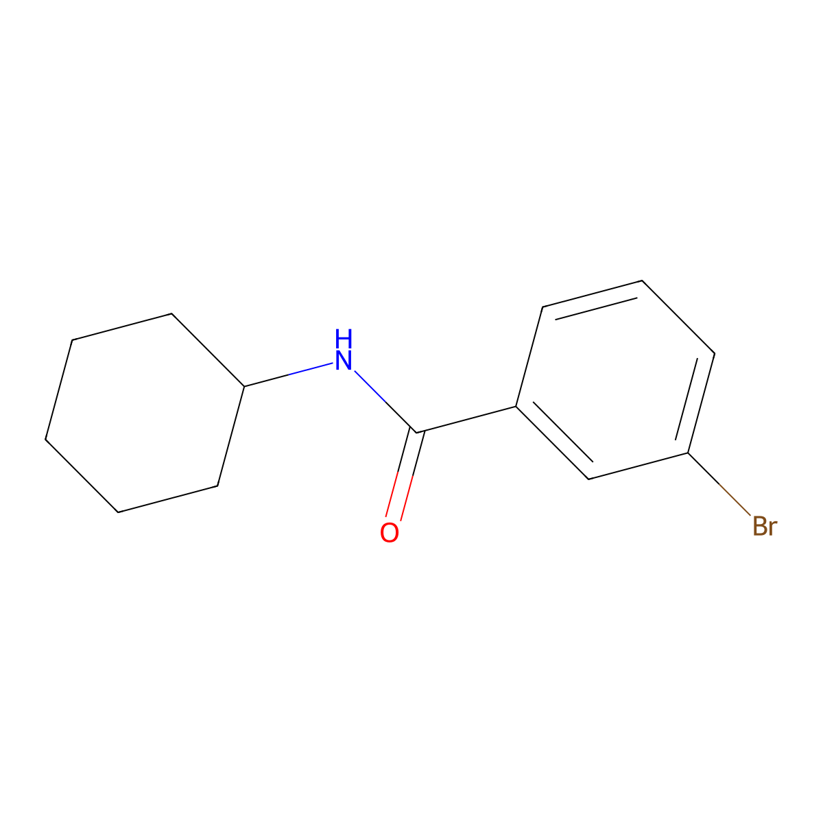 3-bromo-N-cyclohexylbenzamide molecular structure, CAS 59507-55-0