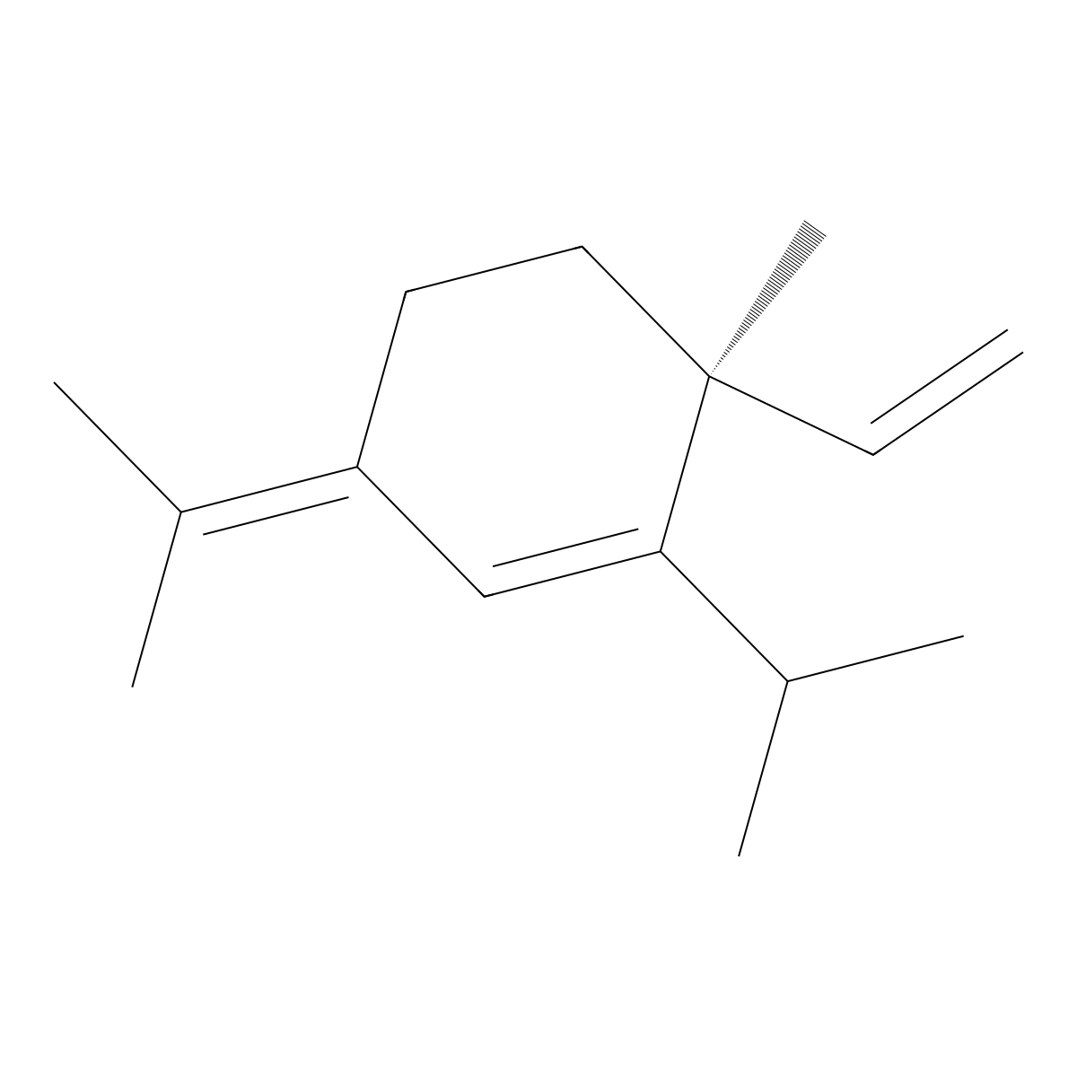 alpha-Elemene molecular structure, CAS 5951-67-7