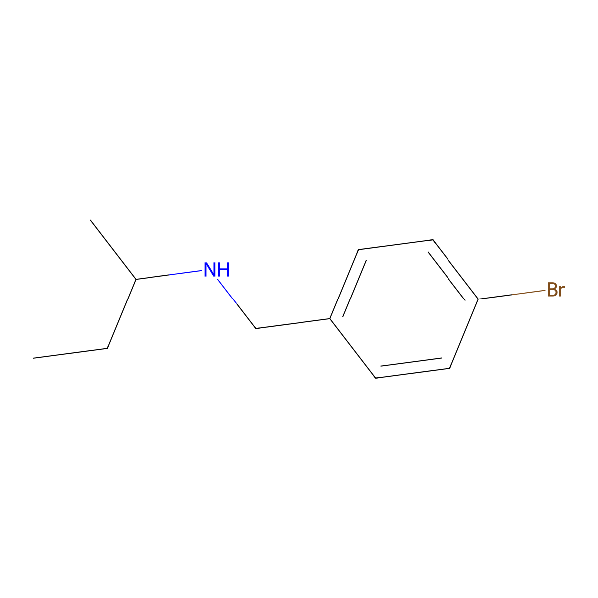 N-(4-bromobenzyl)butan-2-amine molecular structure, CAS 59513-66-5