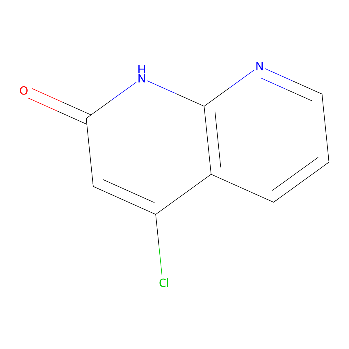 4-Chloro-1,2-dihydro-1,8-naphthyridin-2-one molecular structure, CAS 59514-93-1