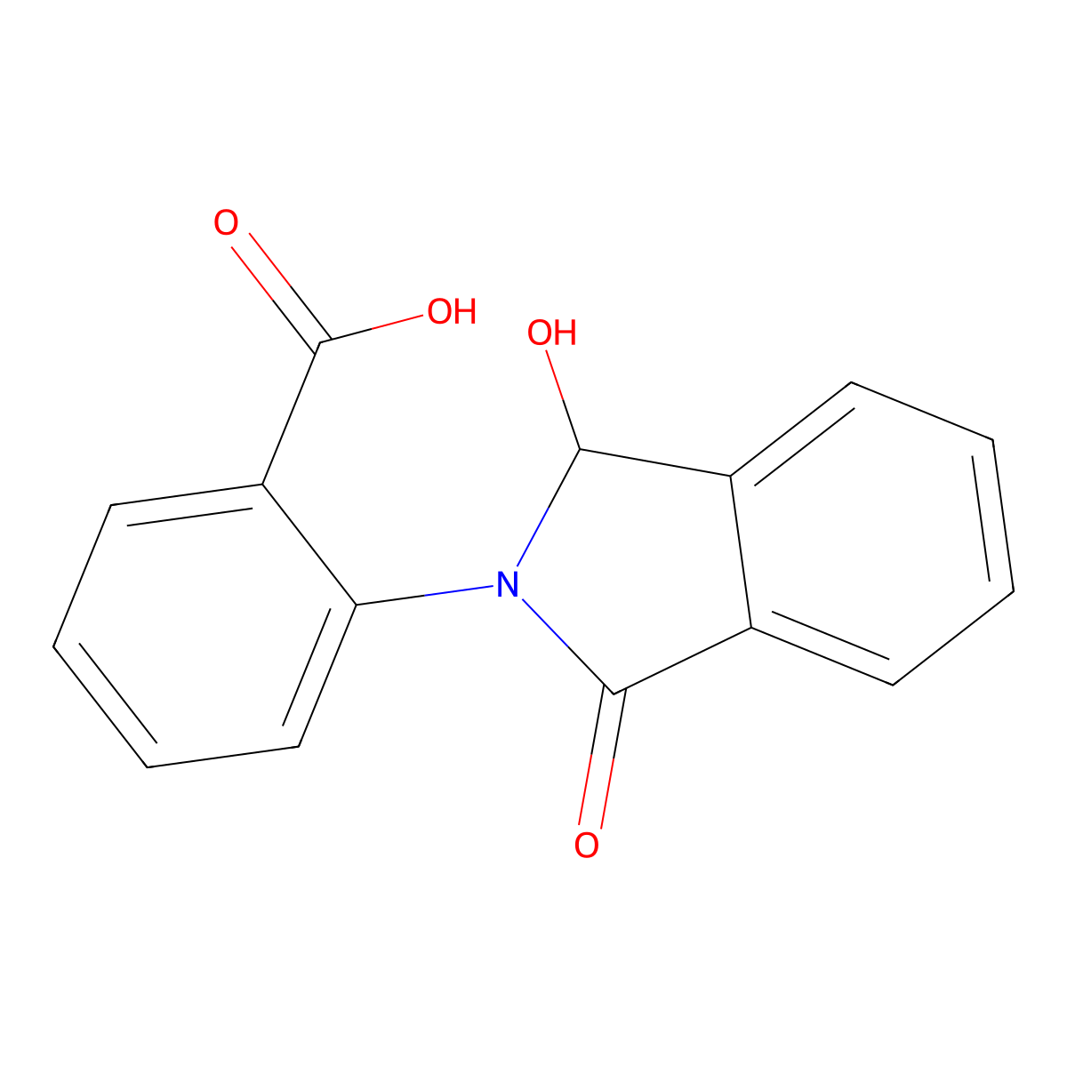 2-(1-Hydroxy-3-oxoisoindolin-2-yl)benzoic acid molecular structure, CAS 59514-98-6