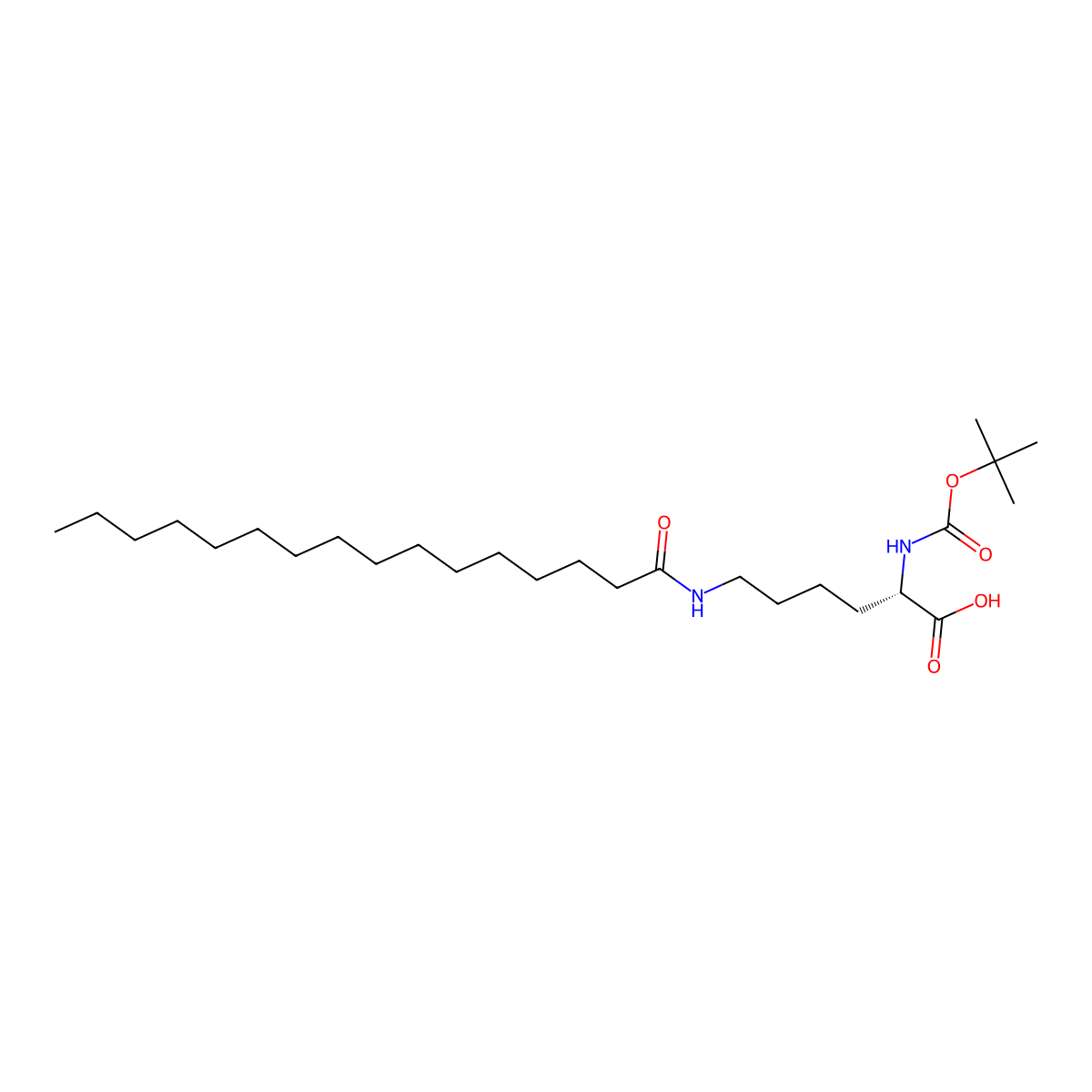 Boc-l-lys(palm)-oh molecular structure, CAS 59515-45-6