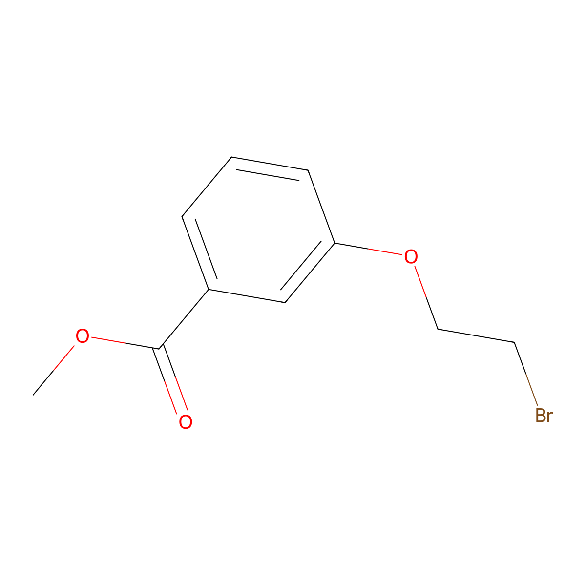 Methyl 3-(2-bromoethoxy)benzoate molecular structure, CAS 59516-96-0