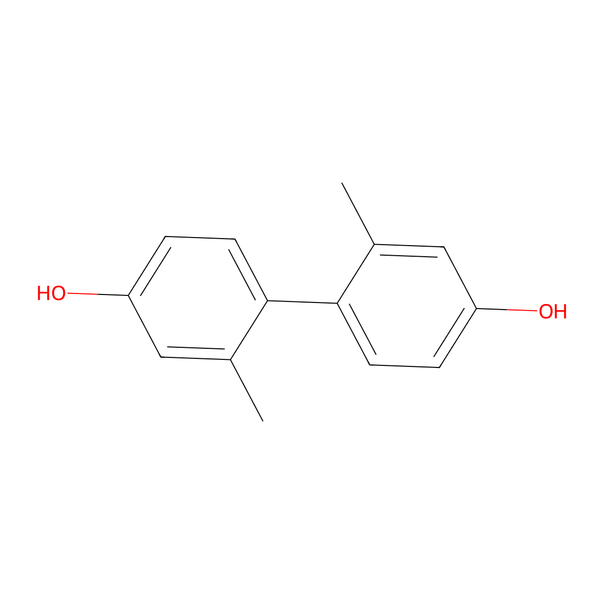 2,2'-Dimethyl-4,4'-biphenyldiol molecular structure, CAS 59517-19-0