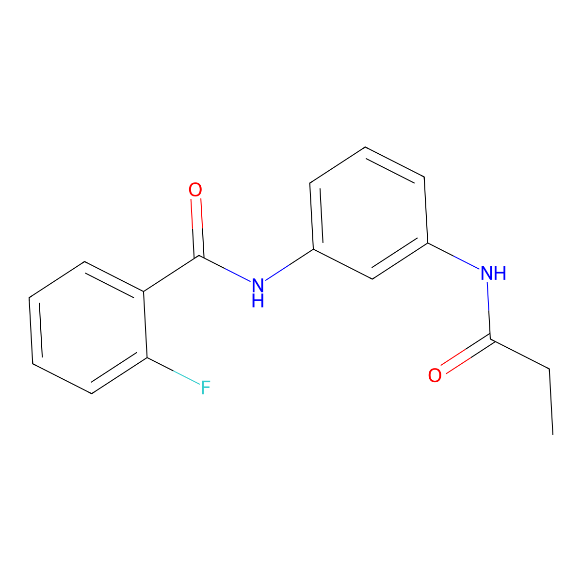 2-fluoro-N-[3-(propanoylamino)phenyl]benzamide molecular structure, CAS 59517-91-8