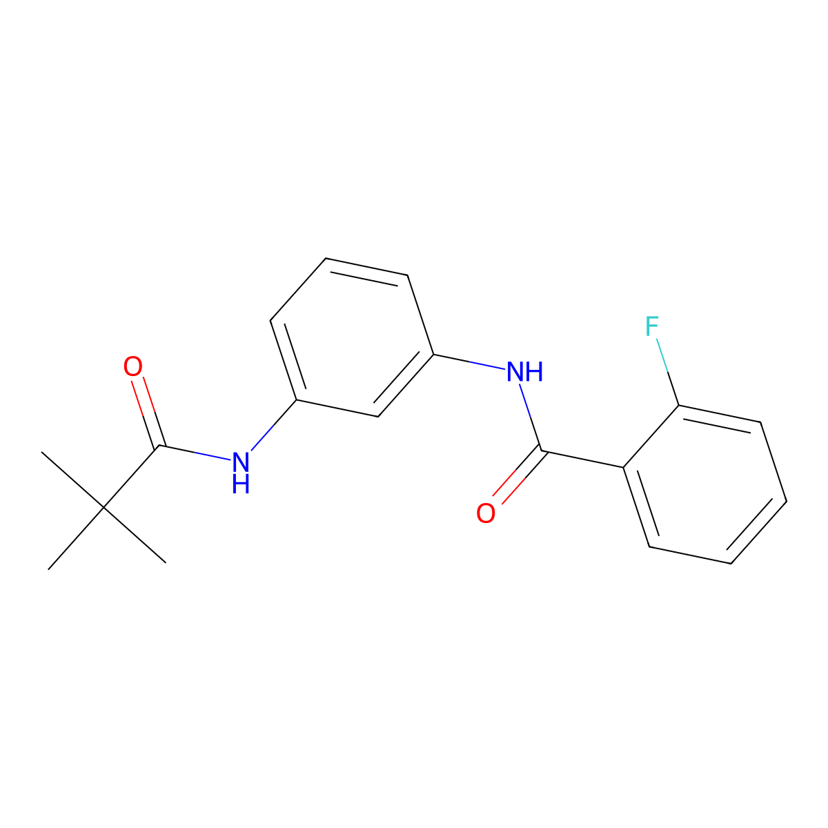 N-{3-[(2,2-dimethylpropanoyl)amino]phenyl}-2-fluorobenzamide molecular structure, CAS 59517-93-0